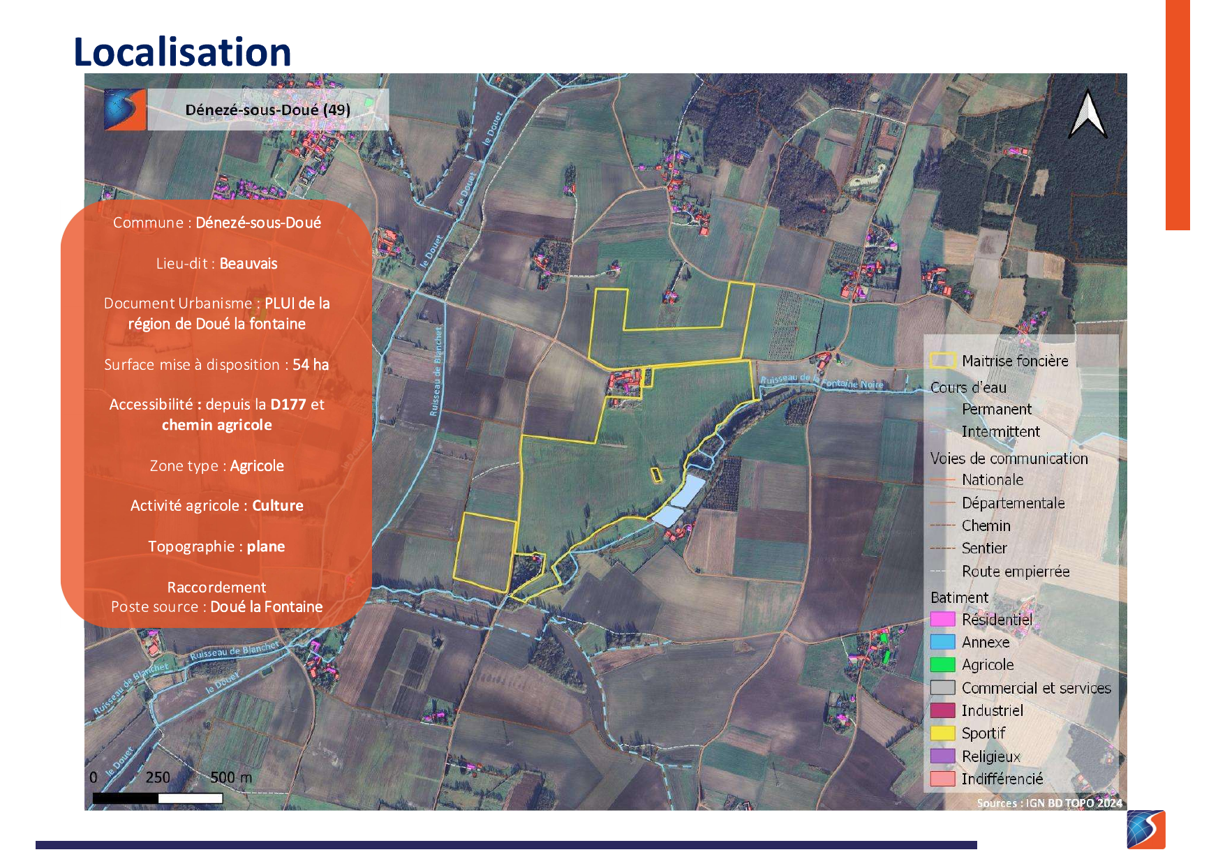 Carte du projet - Échelle proche